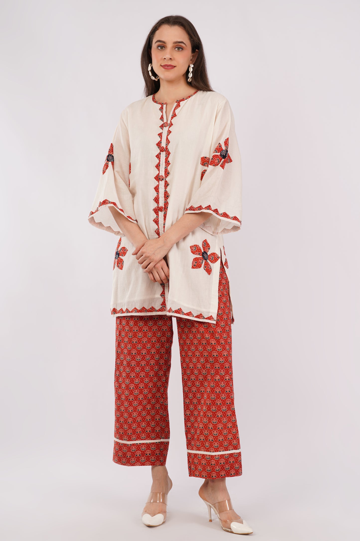 Block Tales - hand block print with patchwork