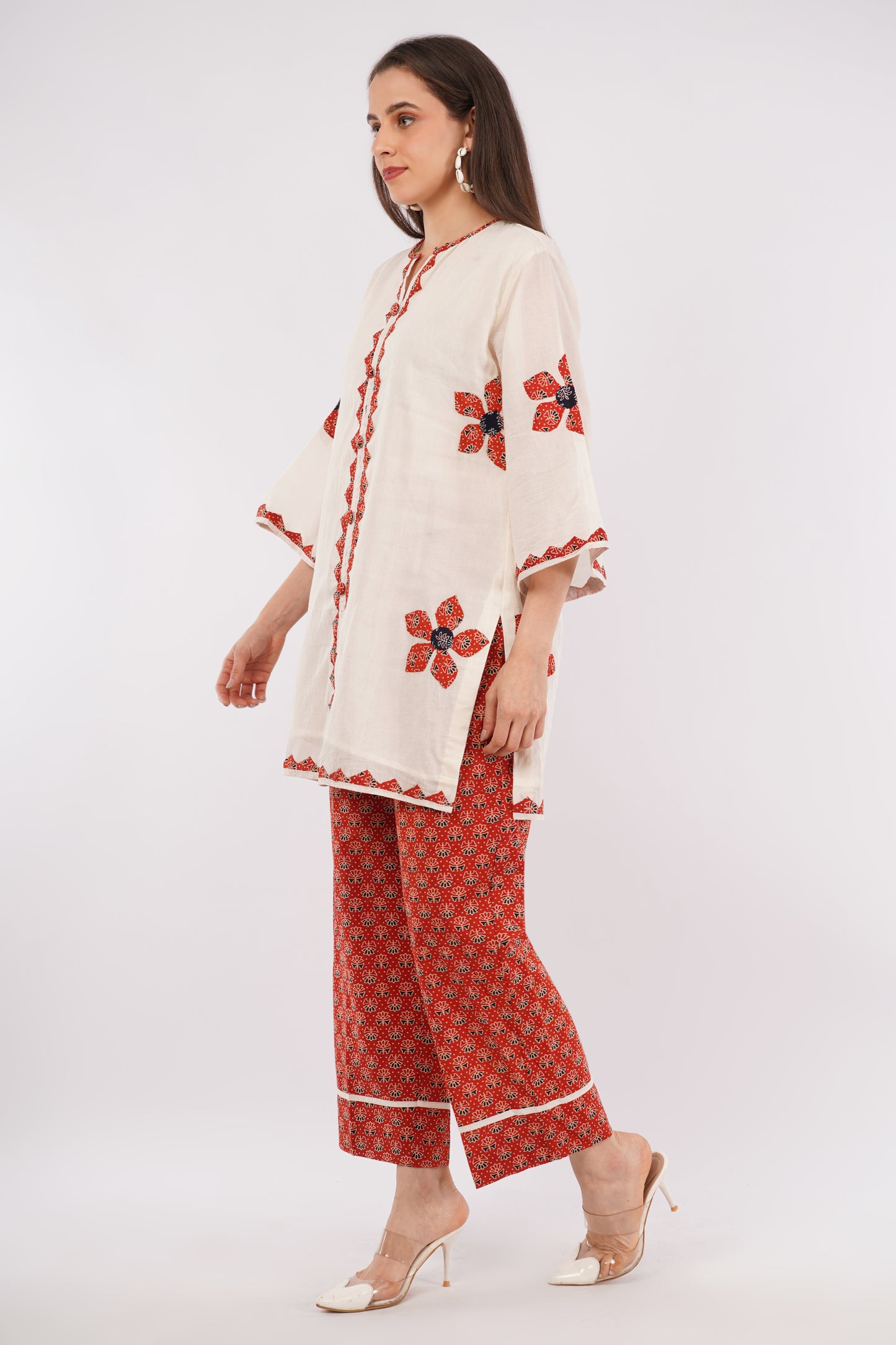 Block Tales - hand block print with patchwork